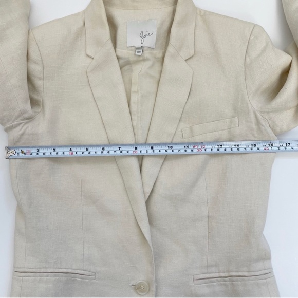 Joie Mehira Ivory Linen Open Front Blazer Sz 0 - Picture 12 of 16